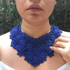 Iris Nijenhuis handmade puzzle necklace blue - Iris Nijenhuis handmade puzzle necklace blue