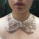 Iris Nijenhuis handmade puzzle necklace metallic nude - Iris Nijenhuis sieraden, ontworpen in Amsterdam