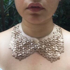 Iris Nijenhuis handmade puzzle necklace metallic nude - Iris Nijenhuis handmade puzzle necklace metallic nude