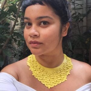 Iris Nijenhuis laser cut necklace yellow - Iris Nijenhuis laser cut necklace yellow