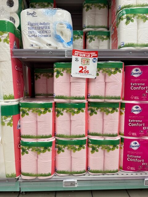 Roze toiletpapier