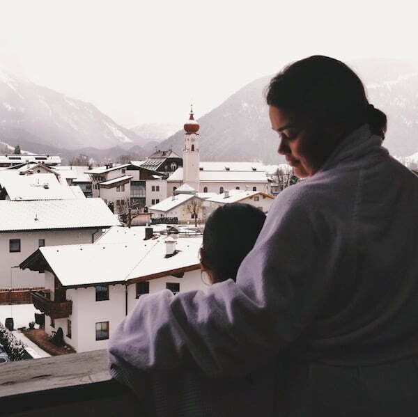 Familie wintersport in Tirolerhof Ehrwald, Oostenrijk