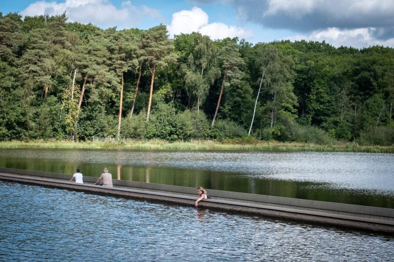 Bokrijk - Fietsen door het water