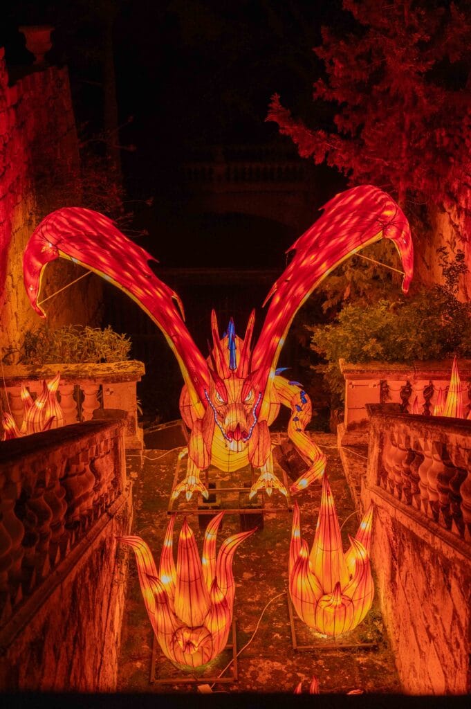 draak bij Illuminated Trail - Malta