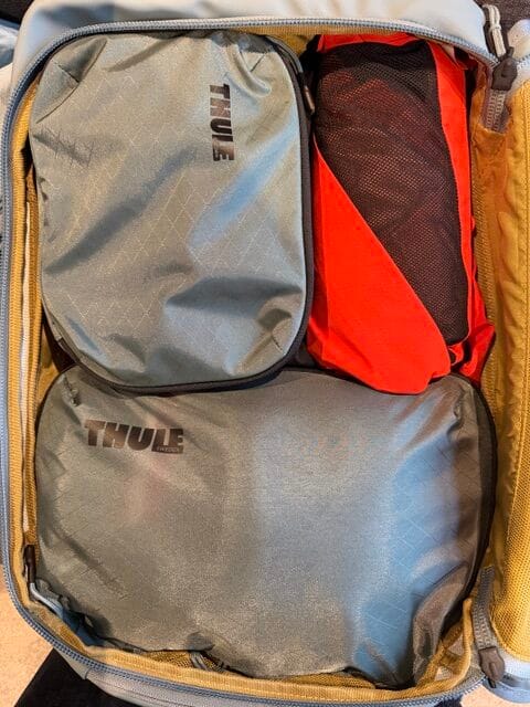 Thule Packing Cubes rotated - Thule Chasm review: backpack, packing cubes en duffel trolley getest